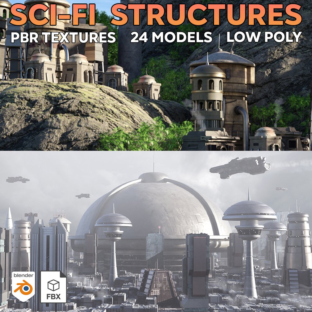 sci fi buildings textures