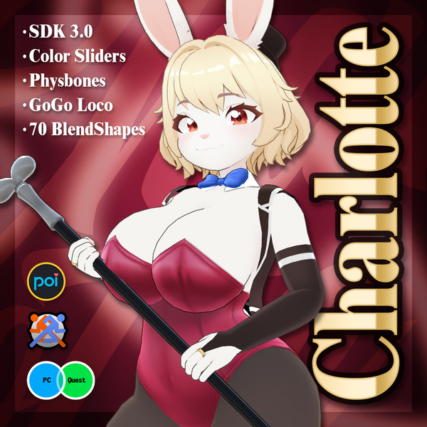 Charlotte The Bunny Girl [VRChat Avatar] by K_meatloaf