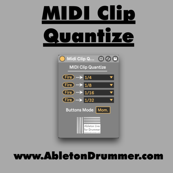 MIDI CLIP QUANTIZE - Max for Live Device for Ableton Live