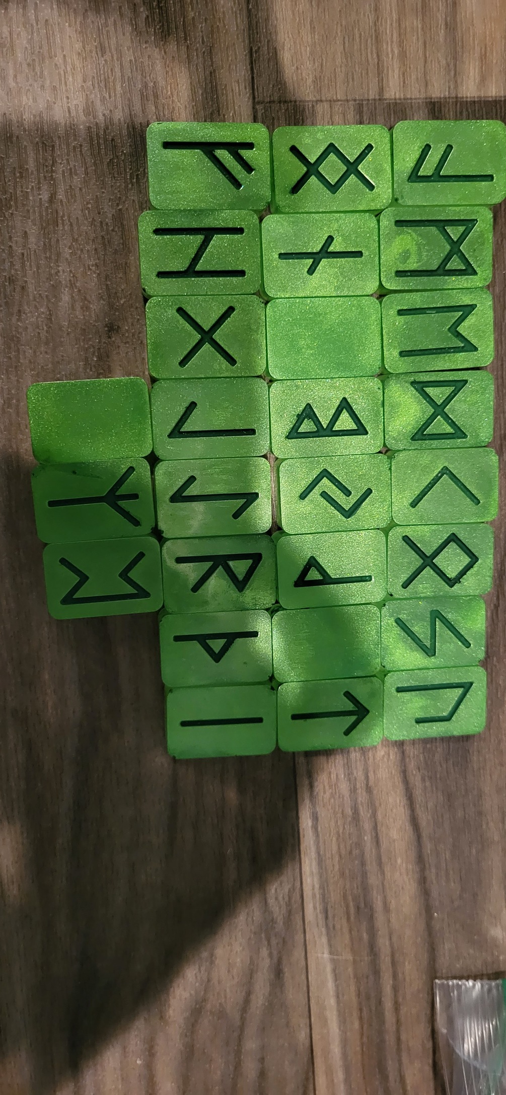 Toxic Green Viking Runes