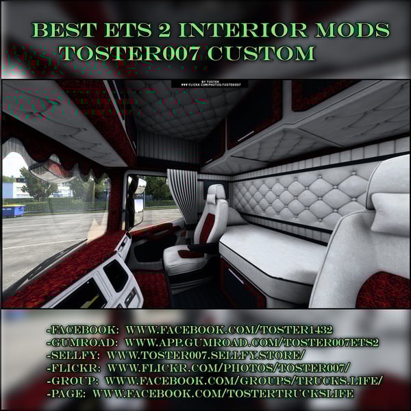 Interior Scania S/R Next Gen RED ETS 2 #44 by Toster007