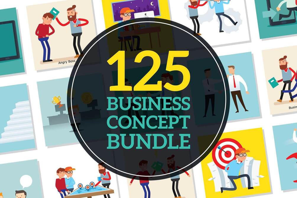+125 People & Business Clipart Bundle