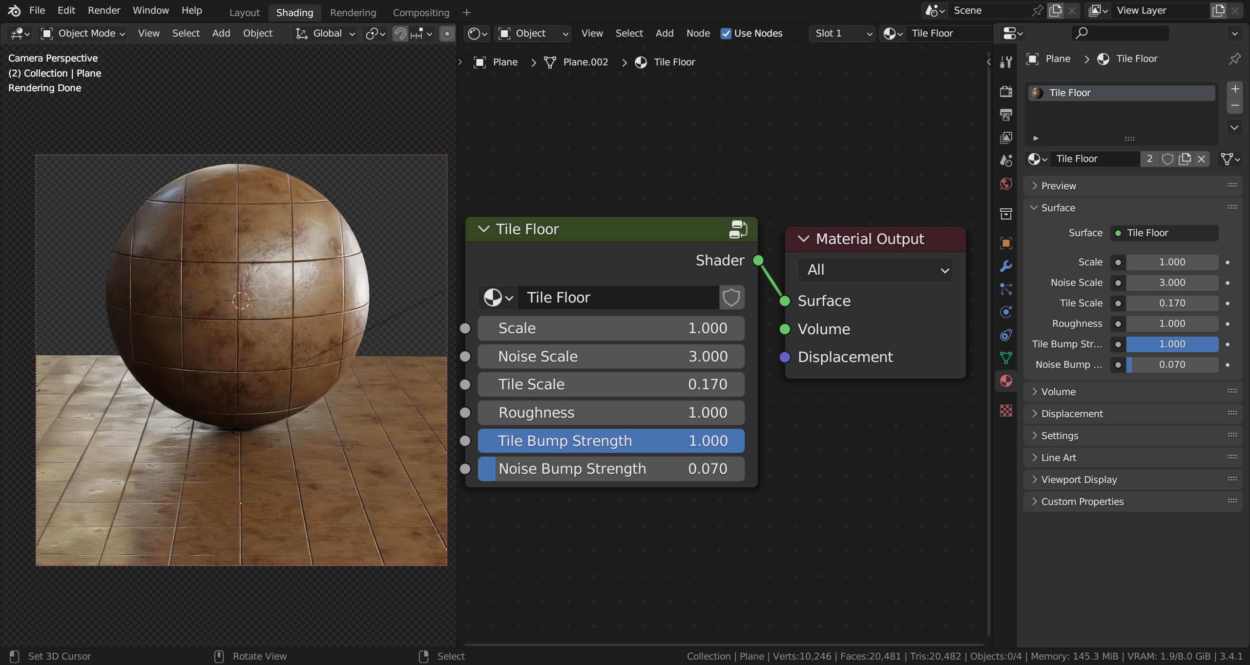 Procedural Tile Floor Material