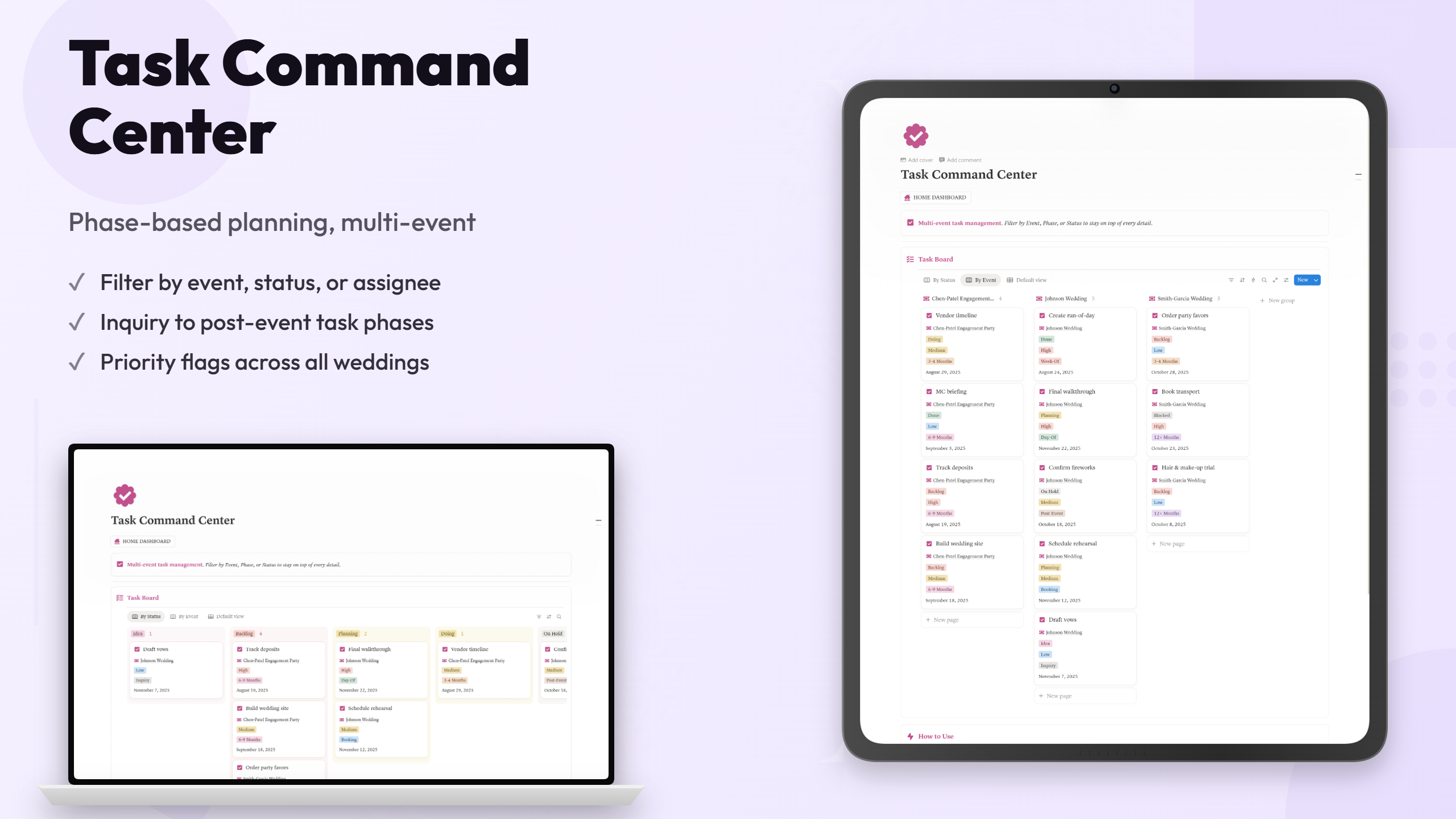 Wedding and Event Planning Business CRM - Leads, Vendors & Day-Of - view 2