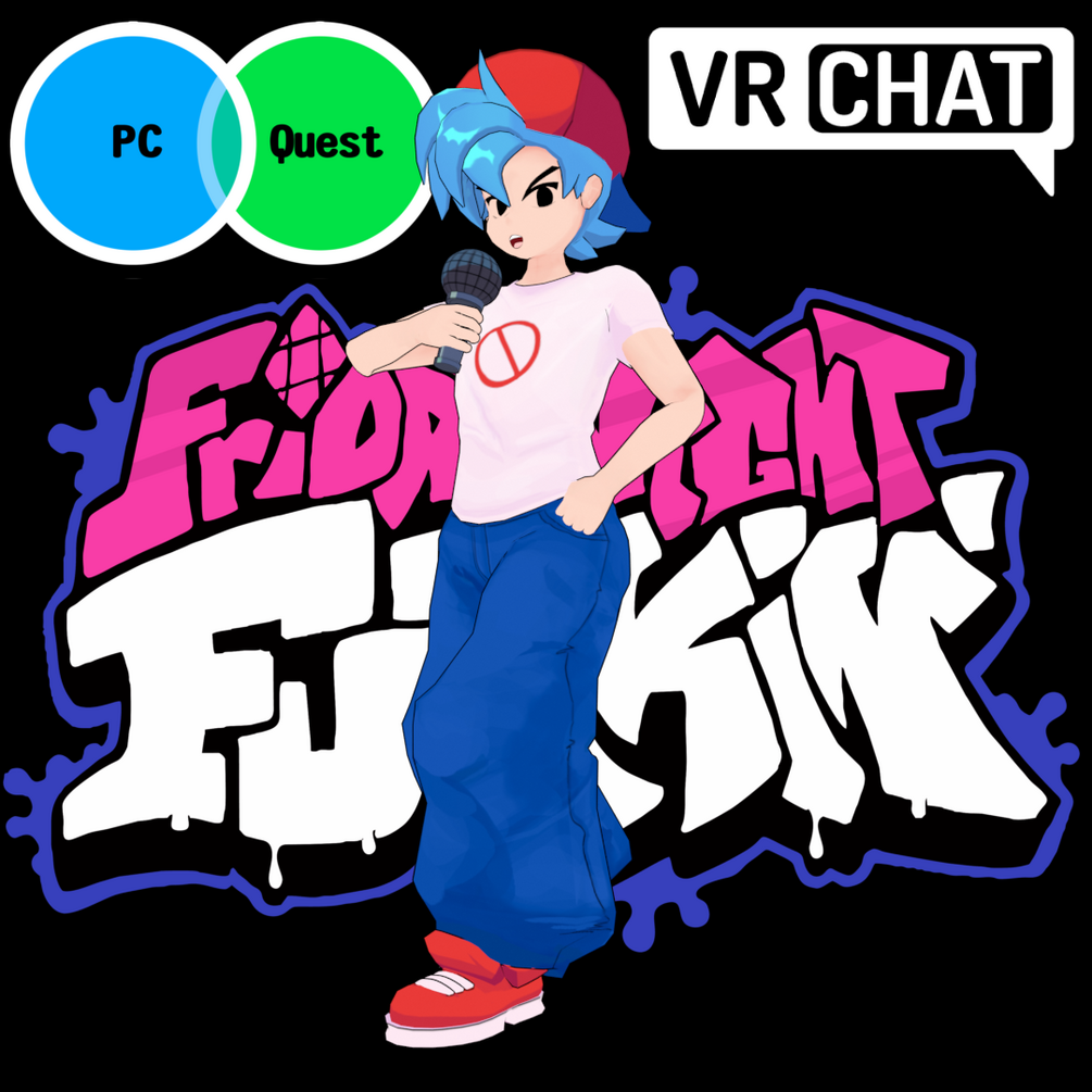 Free) FNF Boyfriend VRChat Full Body Tracking 3D Model