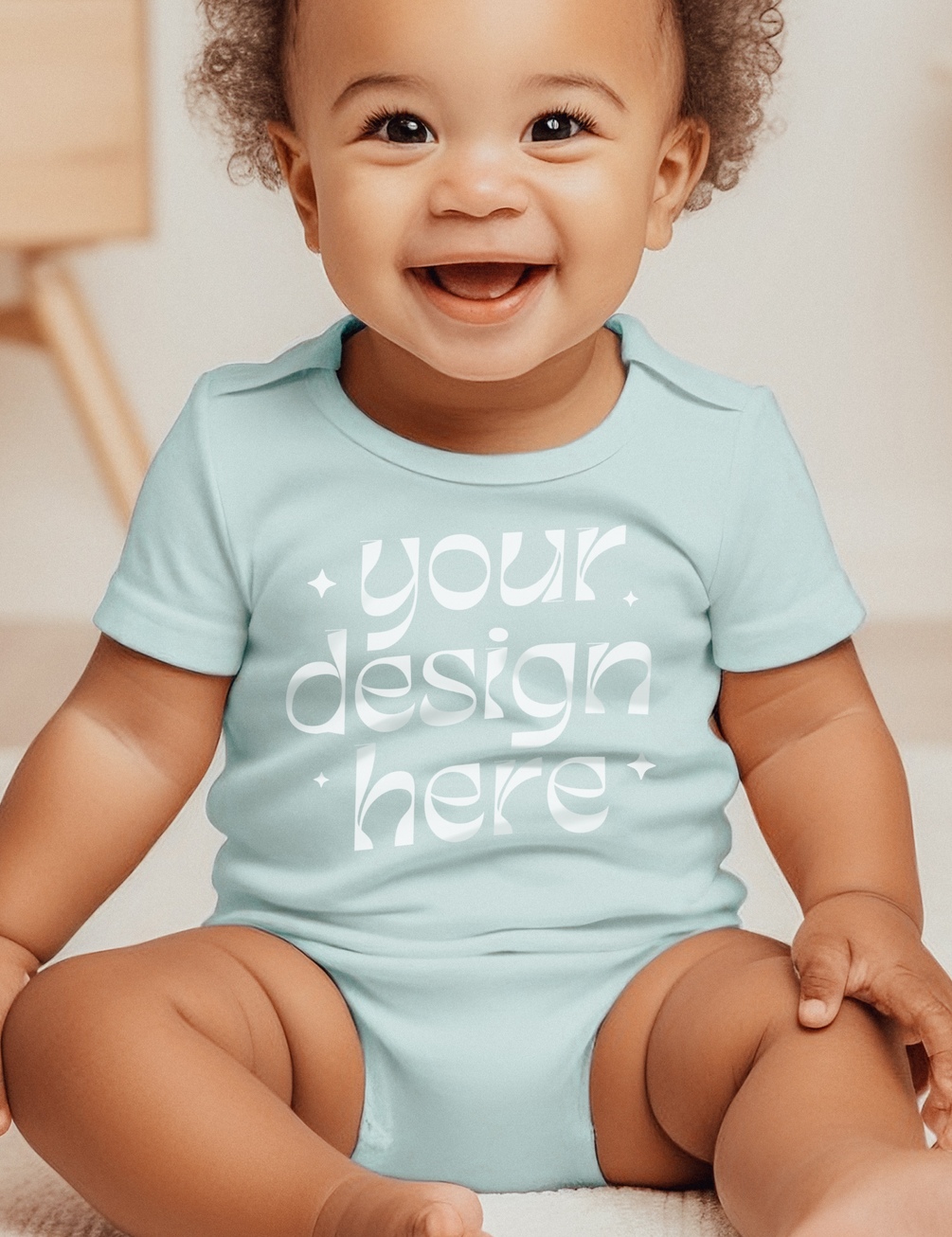 Bella Canvas 134b, Bella Canvas Ice Blue Tribled, Bodysuit Mockup, Baby ...