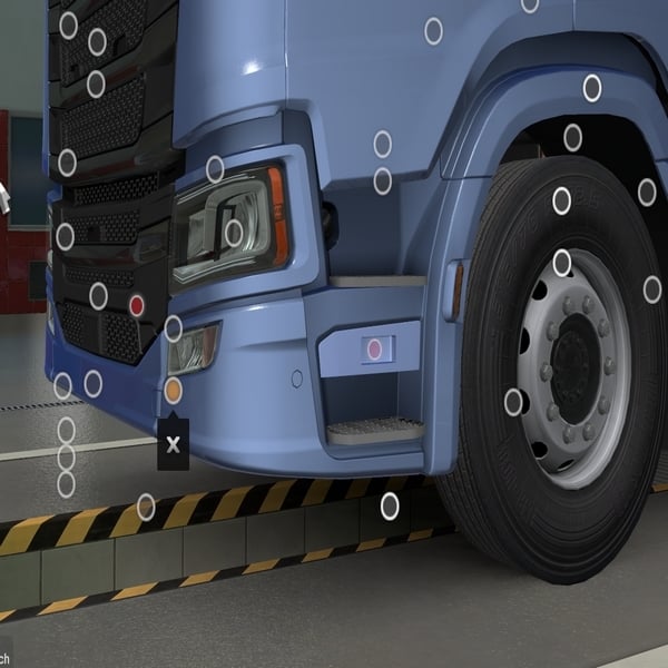 *[sep tuning part] Scania NG solarguard sidemarker holder by WC007 D3SIGN