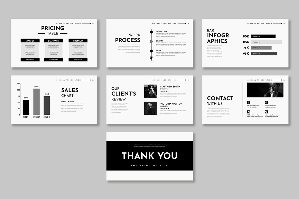 Minimal Basic Business PowerPoint Presentation Template