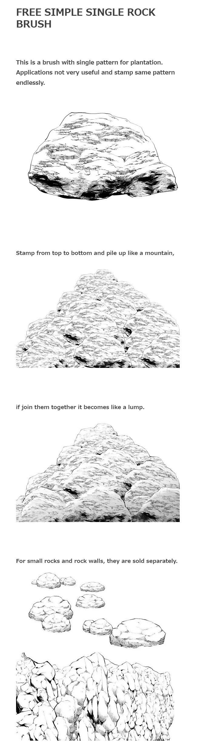 Free・Simple Rock Brush