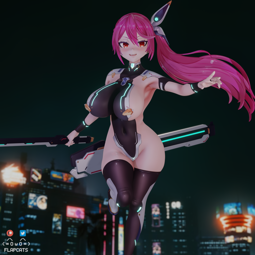 New chan free 3d model (+.blend & .pmx&vrc avatar)