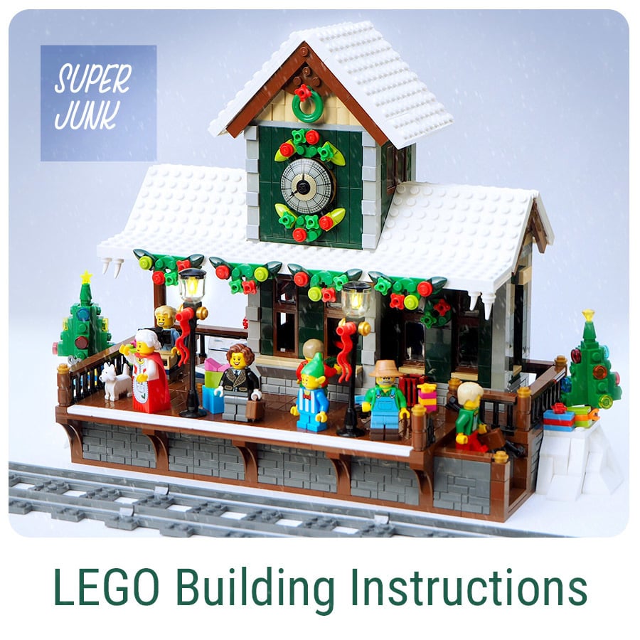 Lego christmas best sale train instructions