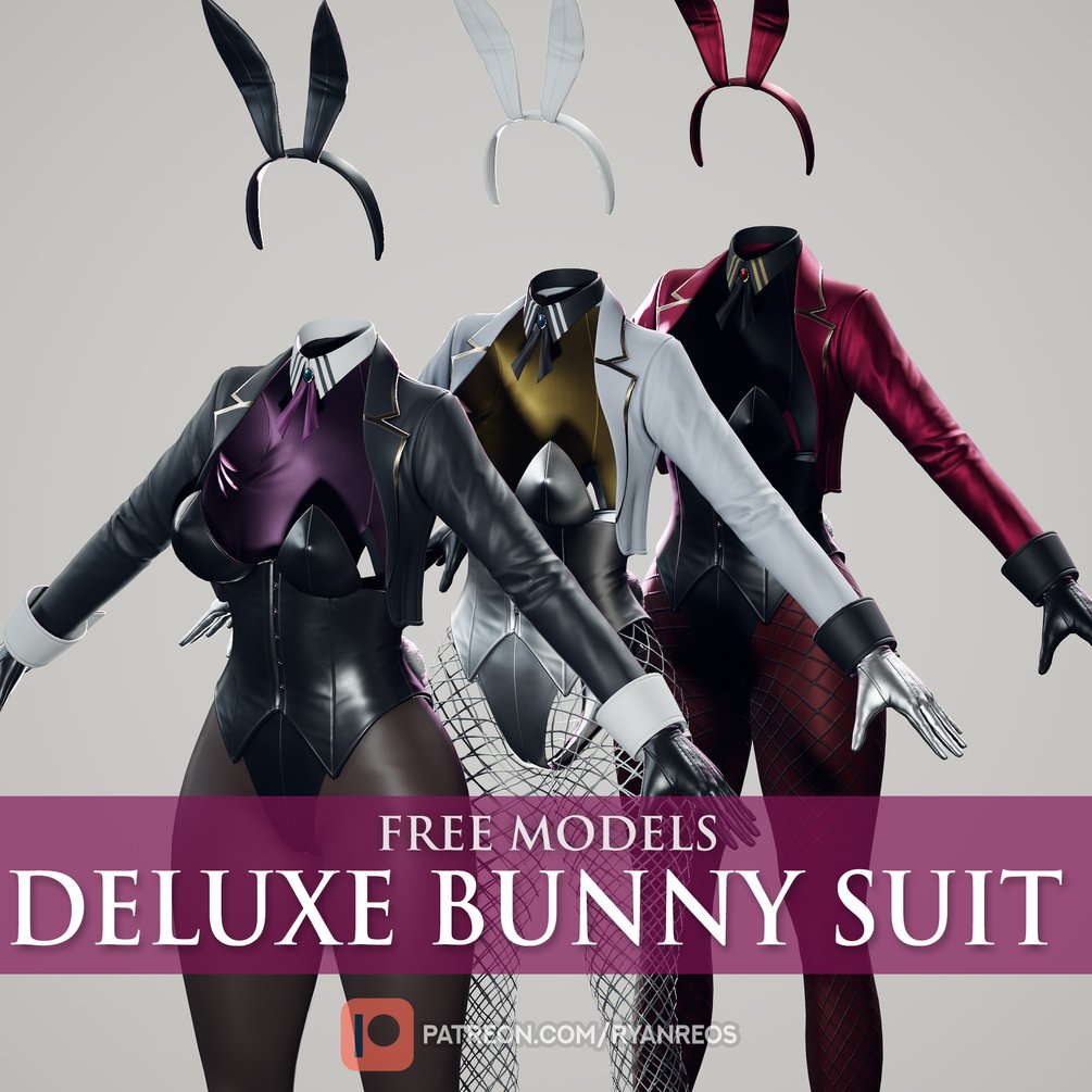 Free Model Deluxe Bunny Suit With Reverse Bunny Suit 