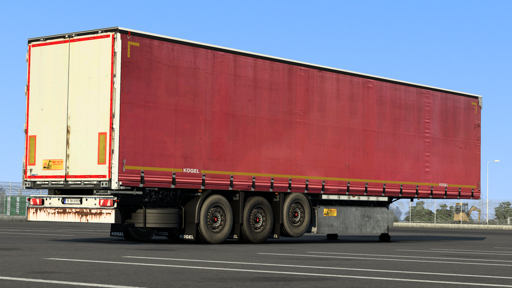 Old, red skin for Kögel cargo by Dotec. ETS2 by ANGYALFOLDI