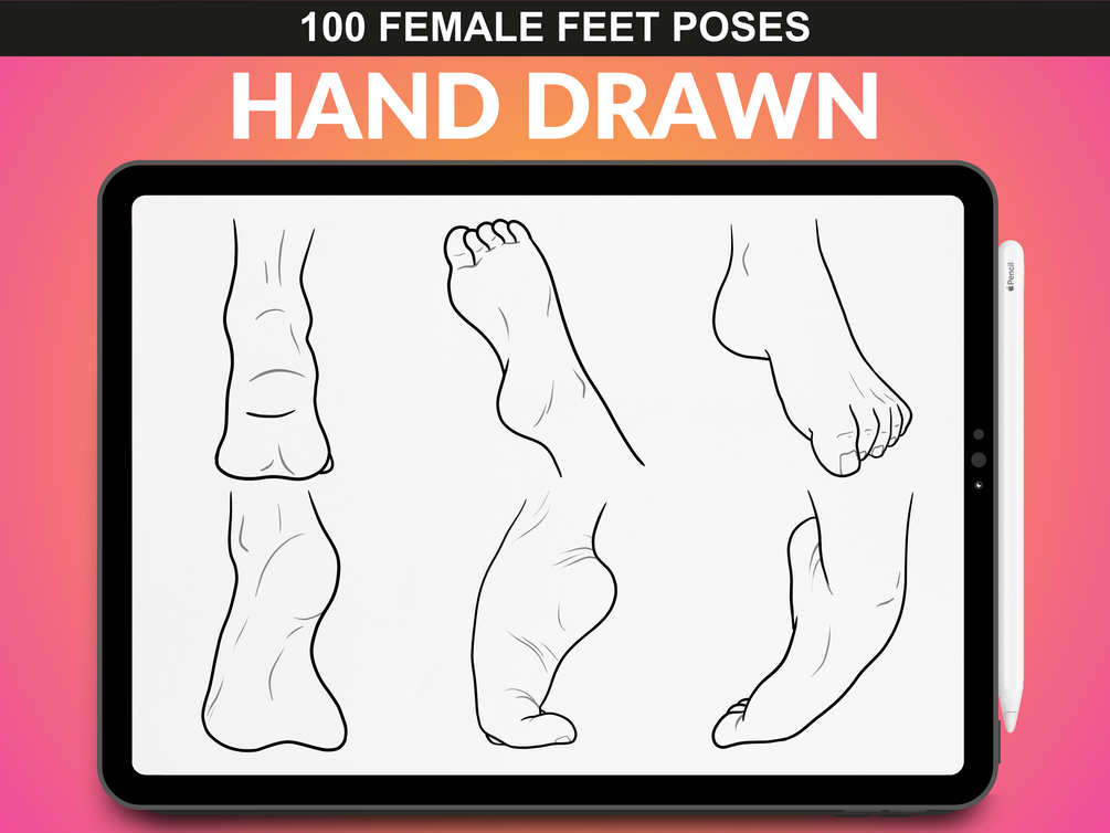 Female Feet Procreate Brushes for Anatomy & Character Drawing