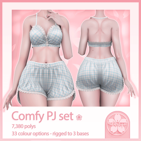 ❀/ Comfy PJ Set / VRC | Vtuber asset by Darcy