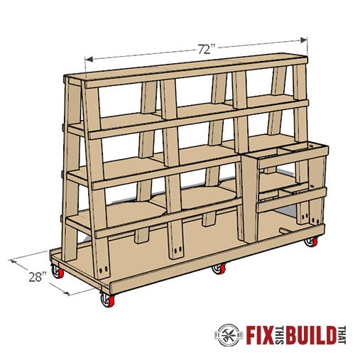 Mobile Wood Storage Cart Plans