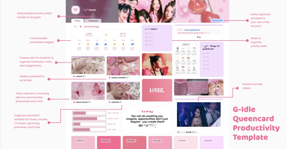 g-idle-xtiles-productivity-template