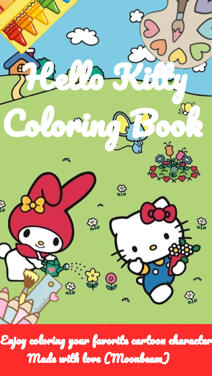 46 pages Hello kitty coloring book