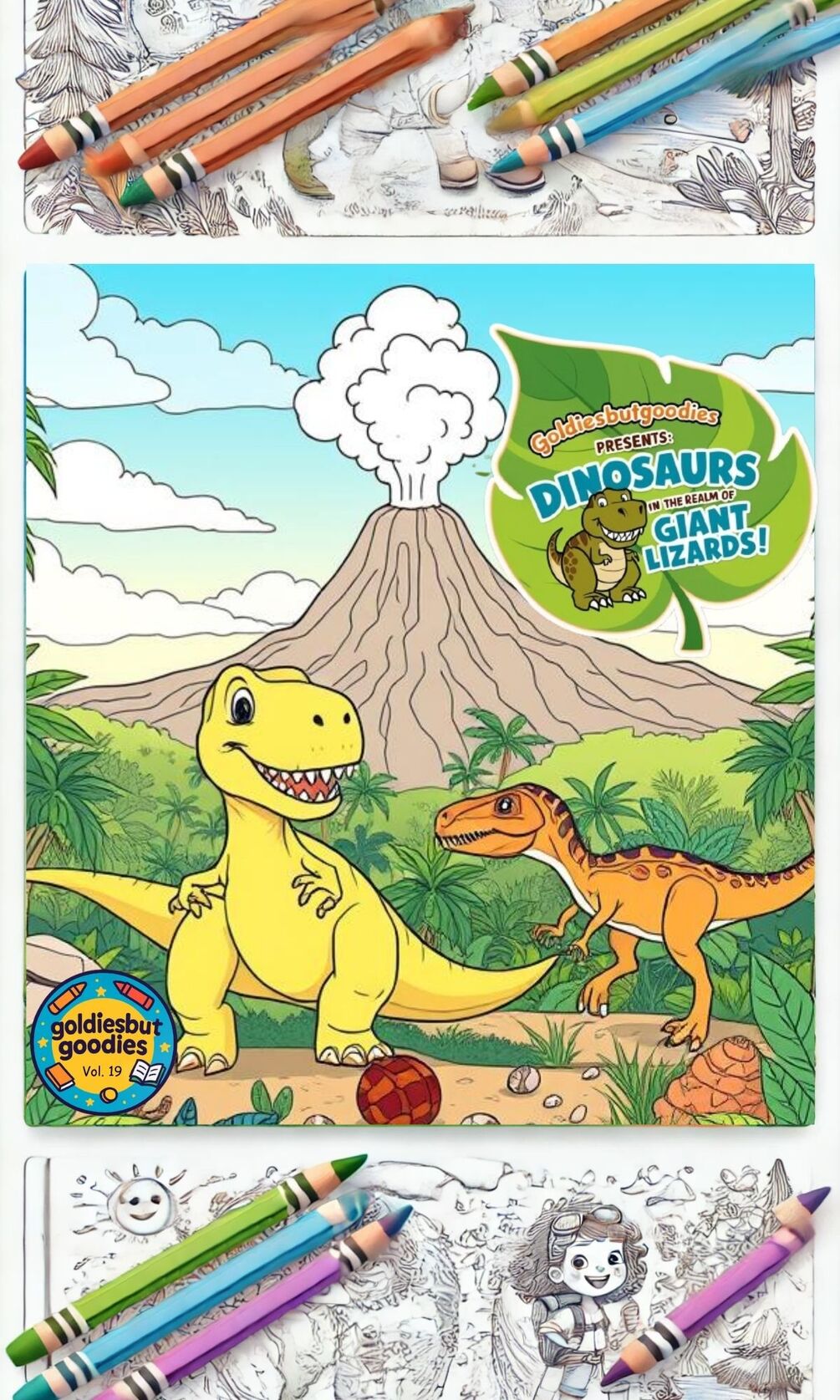 Educational Children Coloring Book - Dinosaurs