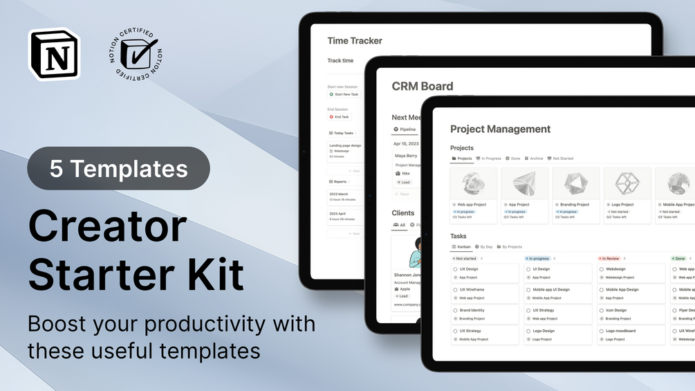 Notion Creator Starter Kit for Free