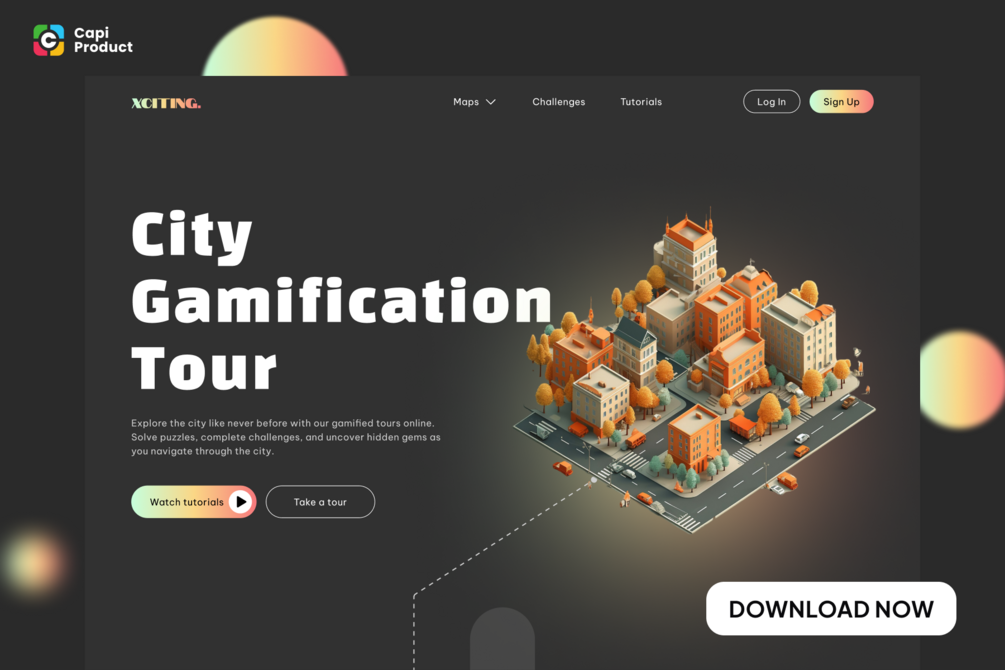 City Gamification Tour - Dark mode