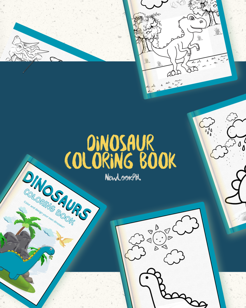Dinosaurs Coloring Book Kid's Activity Bundle Activity Book