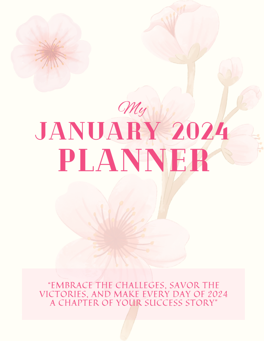 My January 2024 Daily Planner, Reminders, To Do List and Notes