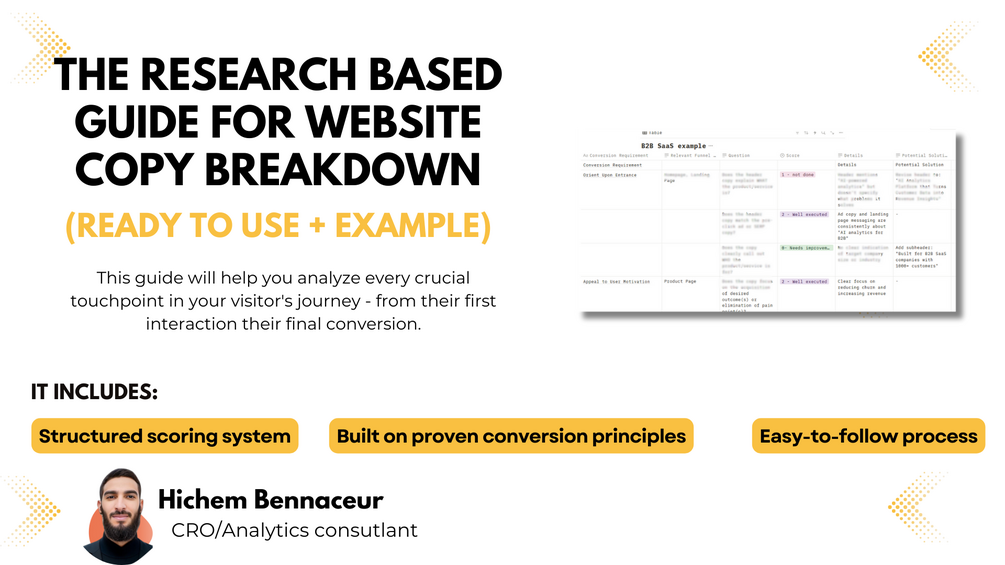 The research based guide for Website copy breakdown(ready to use + Example)