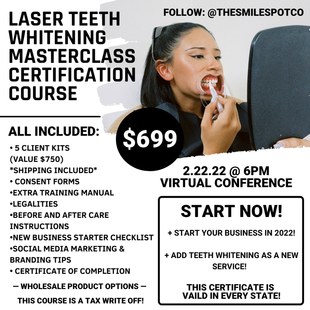 Mastering Teeth Whitening Certification Class