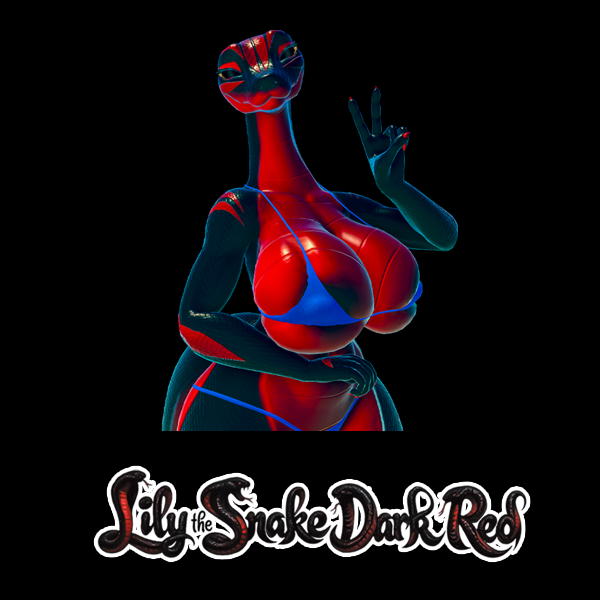 Lily the Snake Dark Red - Texture & Material vrchat