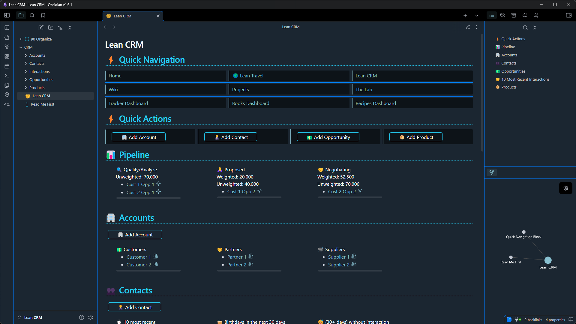 Obsidian CRM Vault