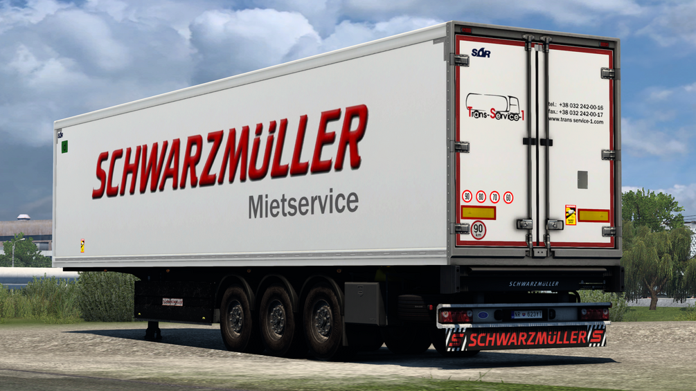 Schwarzmüller Mietservice skin for Schwarzmüller frigo. ETS2 by ANGYALFOLDI