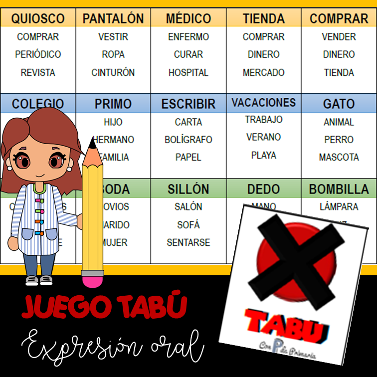 Cartas Juego Tabú