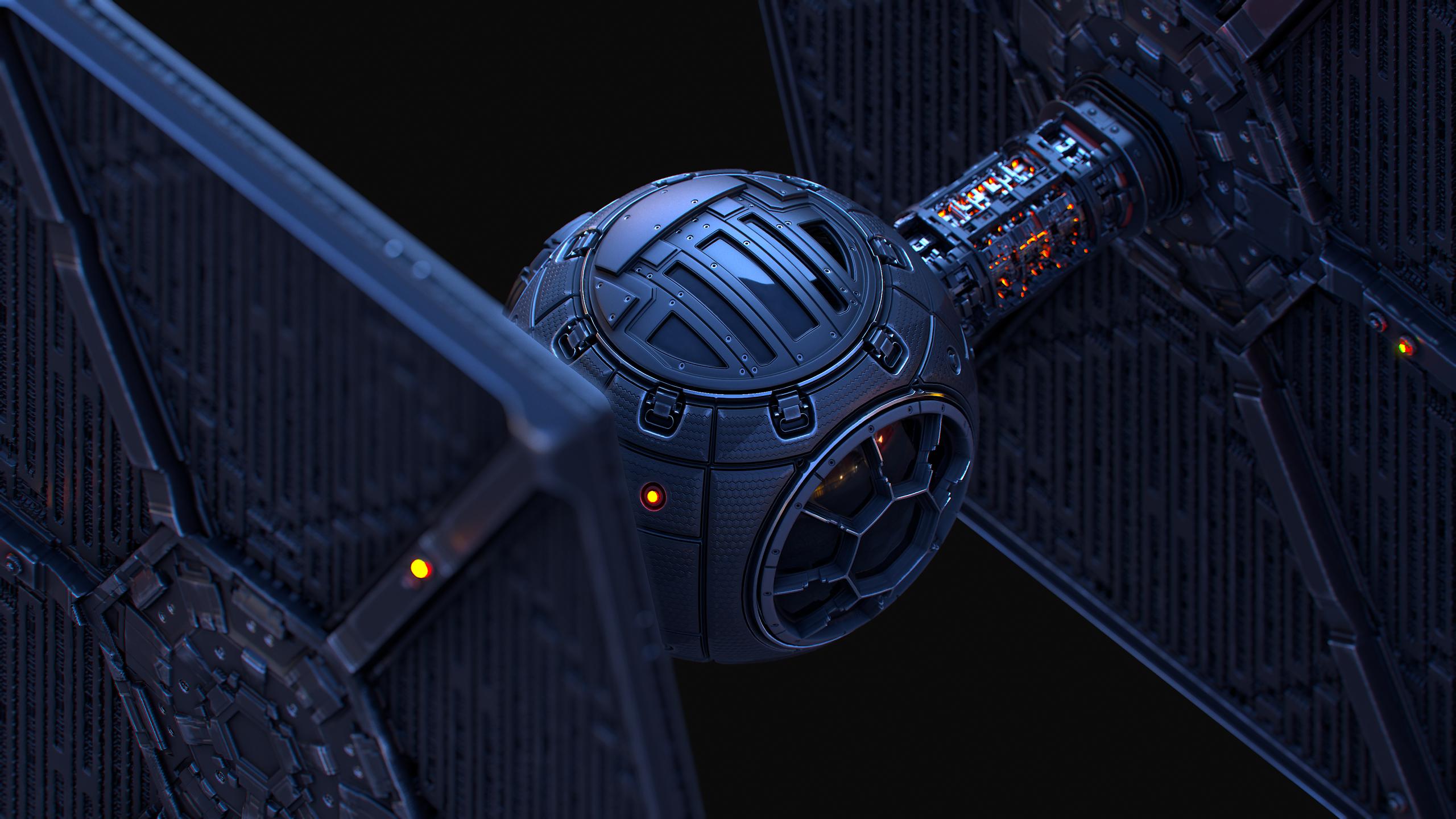 TIE fighter — procedural render by Daniel Thiger