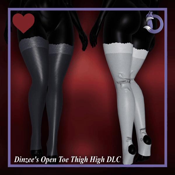 Dinzee's Open Toe Thigh High Texture DLC  (FREE IN DISCORD SERVER) (Gumroad)