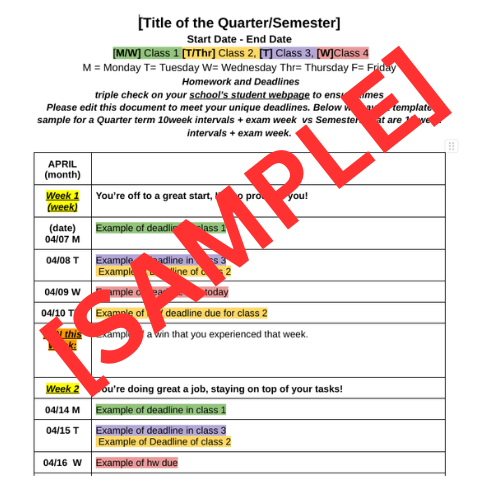 Master Syllabi Template (for students)