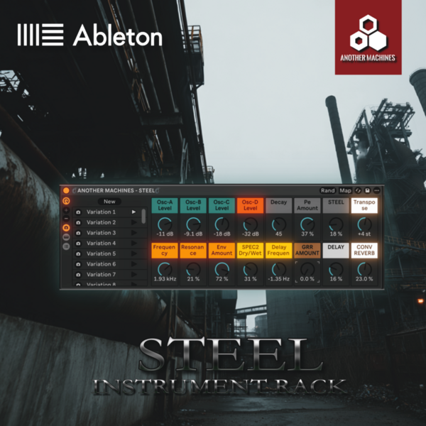 ⚙️ STEEL ⚙️  Instrument Rack for Ableton Live 12 Suite Version 12.3+