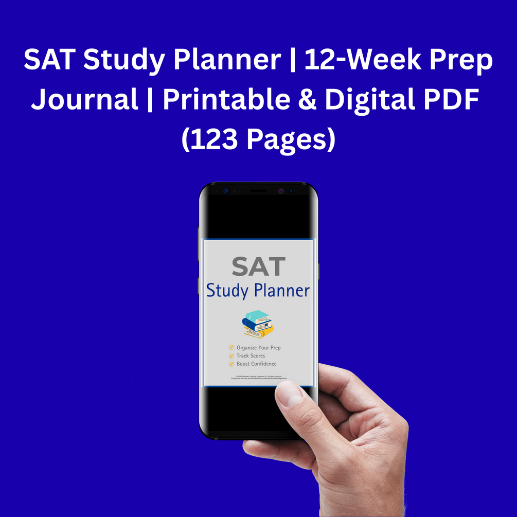 SAT Study Planner – Customizable Digital PDF
