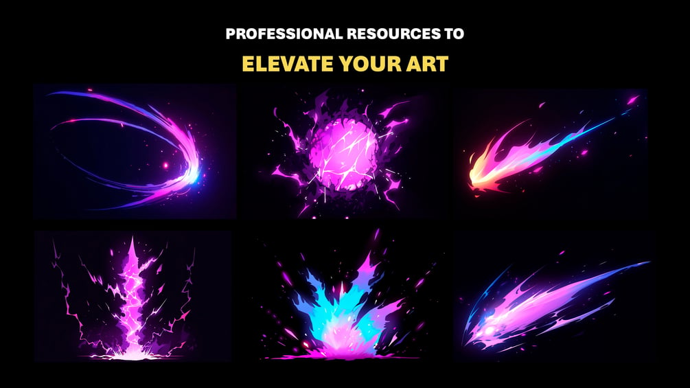 100+ Stylized Dark Magic Overlay Effects