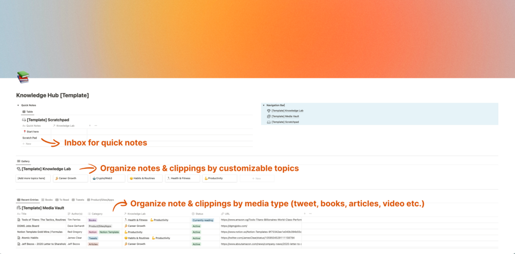 Knowledge Hub – Notion Template