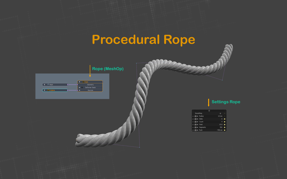 Procedural Rope | Modo 16.8 | 17
