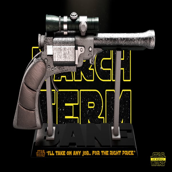 Cad Bane Blasters LL-30 #1 and #2 - Star Wars 3D Models - Tested and Ready for 3D printing