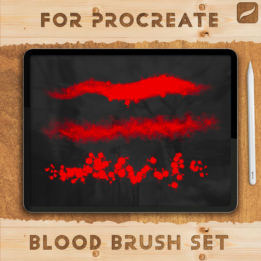 Free Blood Brushes for Procreate 2