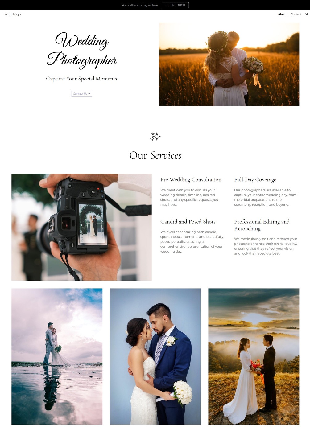 Wedding Photographer - Google Sites Template