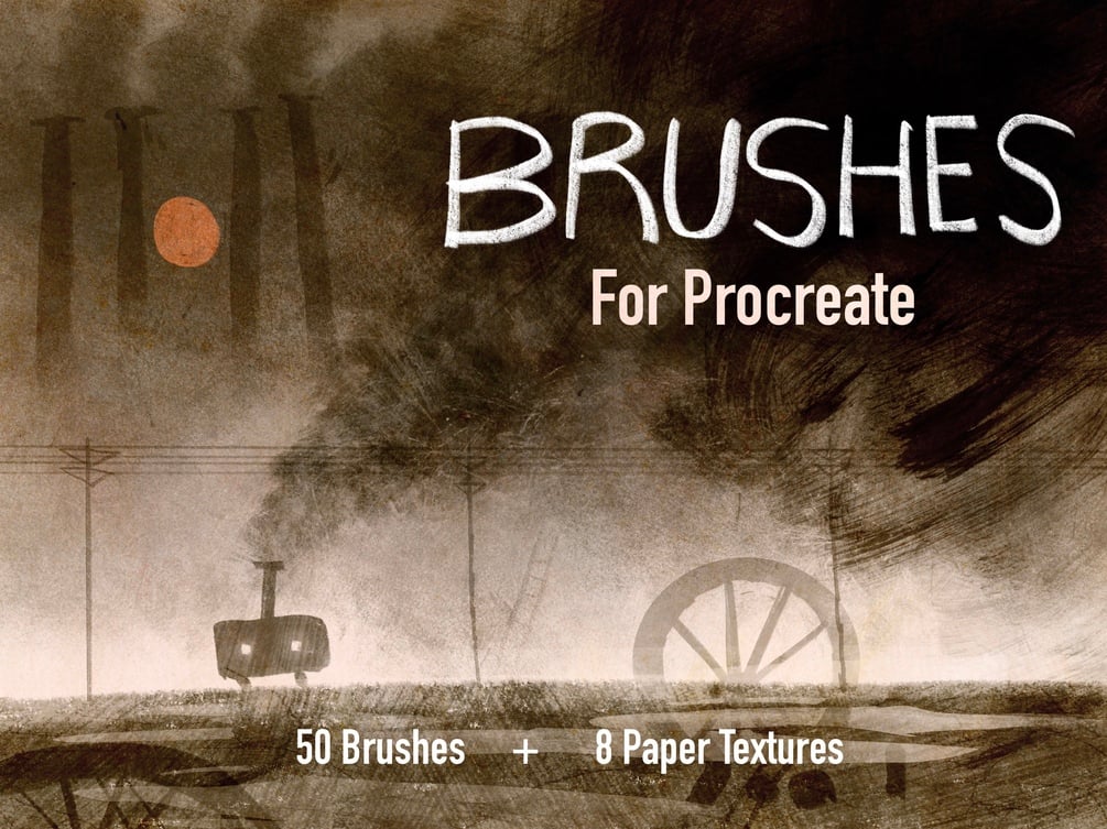 Traditional Procreate Stamp Brushes by Nik Henderson