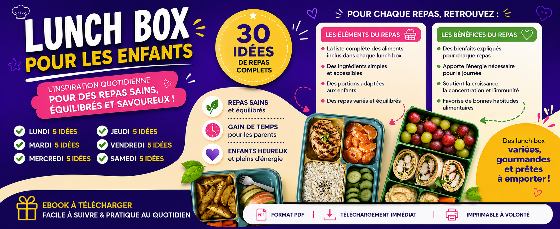 30 Idées de Lunch Box pour les Enfants
