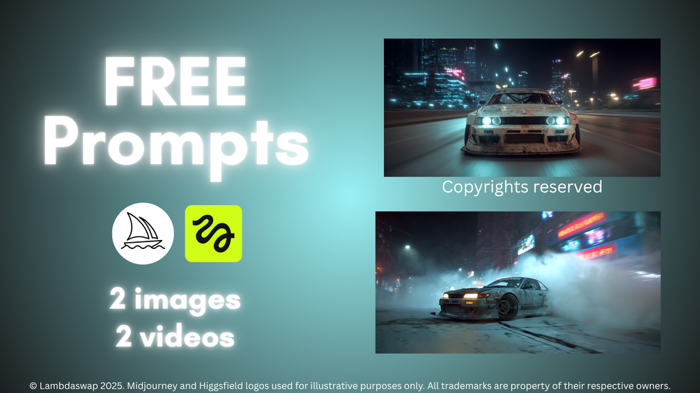 White Drift Car Prompts