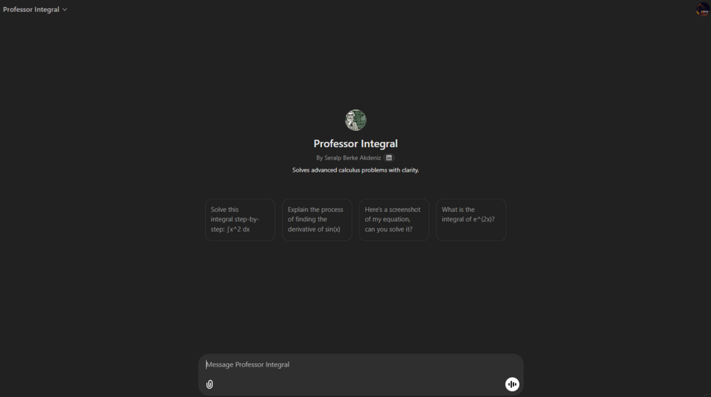 Professor integral calculus solver gpt