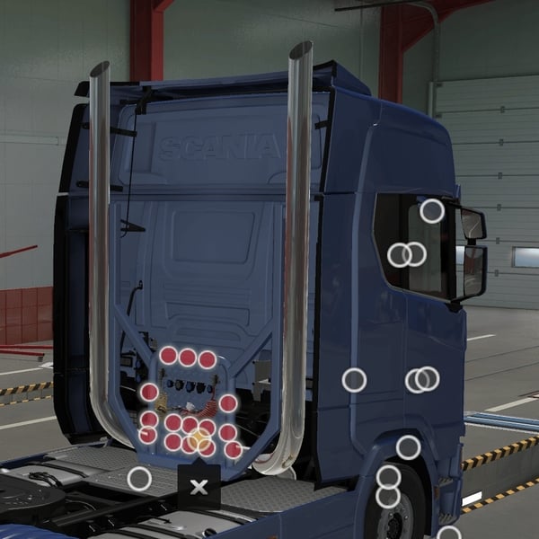 [rear exhaust tuning part] Scania NG Oldskool pipes by WC007 D3SIGN