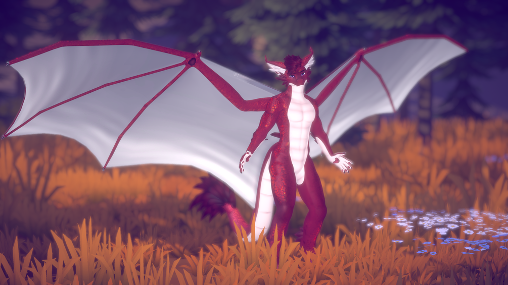 Aster Dragon Wings (VRChat Asset)